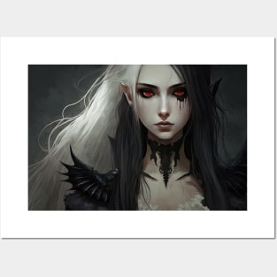 Dark Prinsess of goth Anime art poster Posters and Art